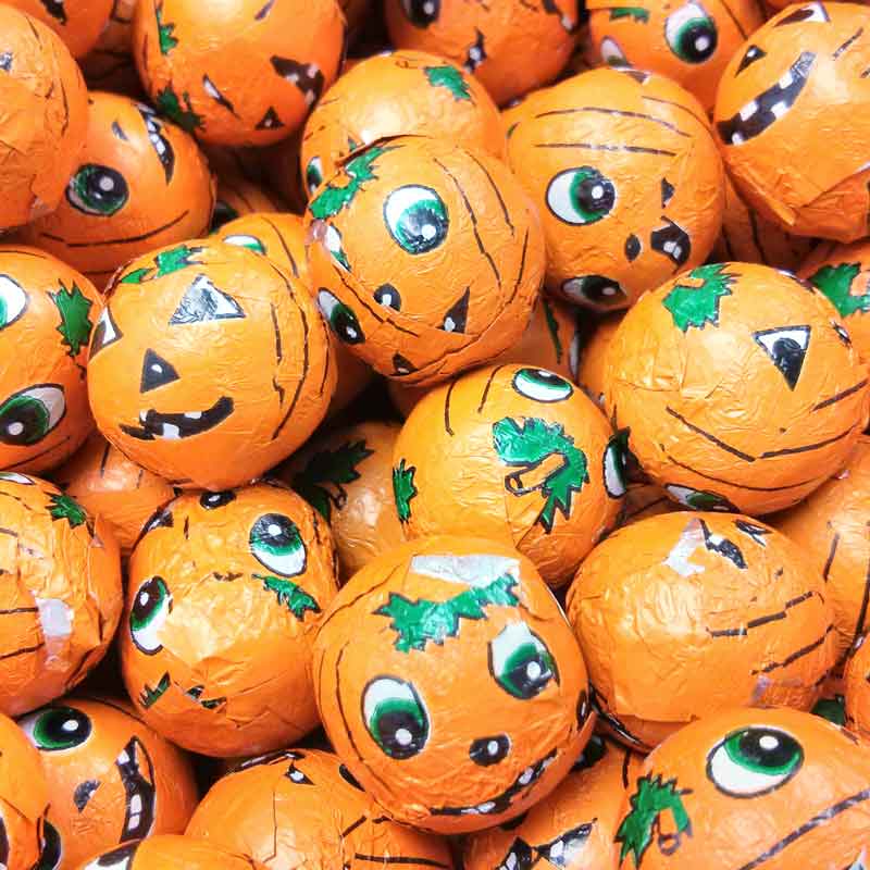 Milk choc pumpkin balls