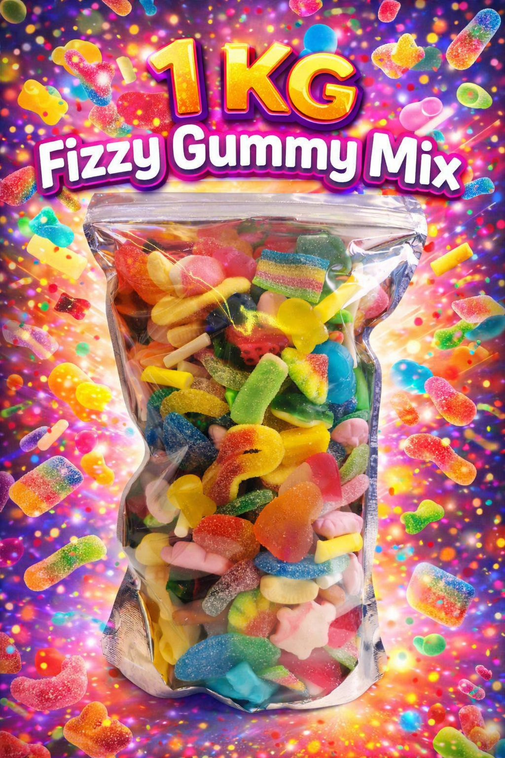 1KG Fizzy Gummy Mix